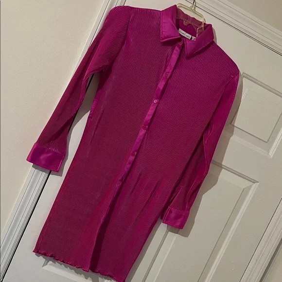 Sincerely Jules Fuchsia Pleated Dress - Picture 6 of 13